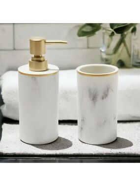 Sunday Citizen Marble Resin Bath Set